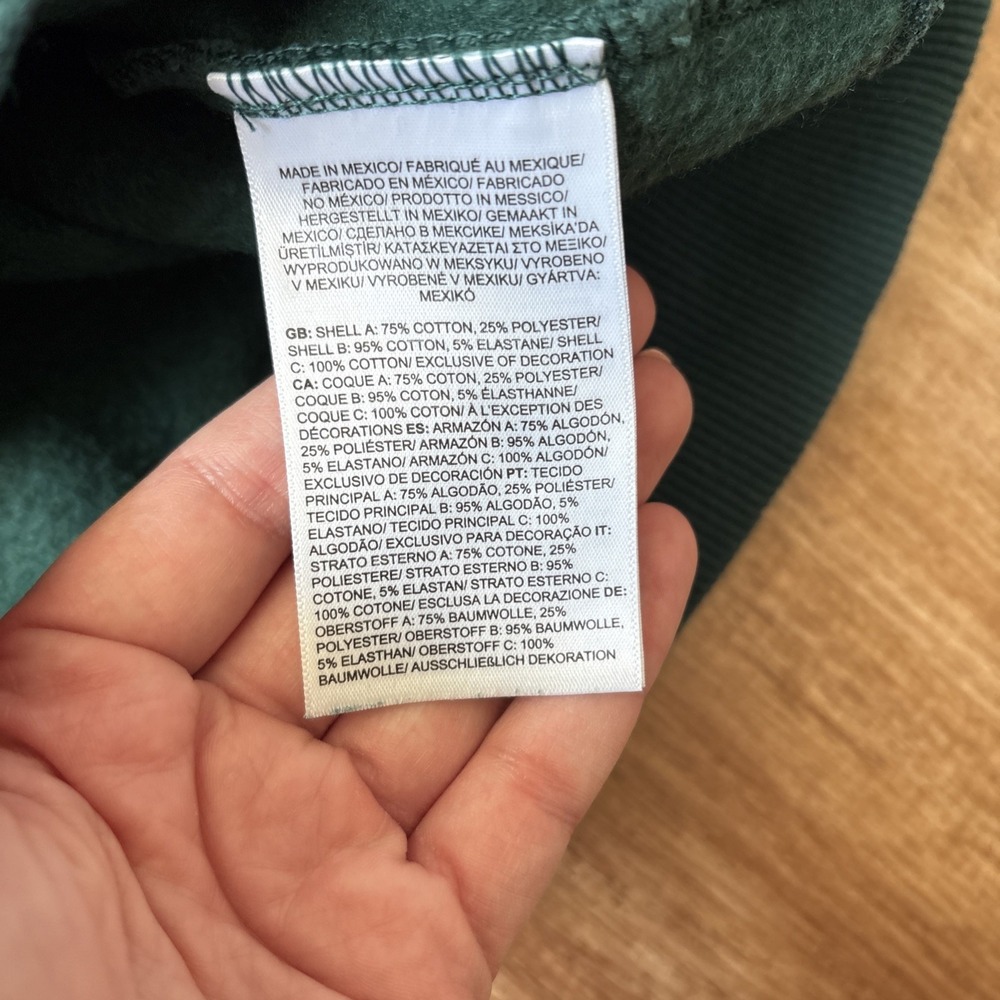 The North Face Hoodie Womens Small Green Logo Graphic Pullover Sweatshirt - Picture 4 of 7